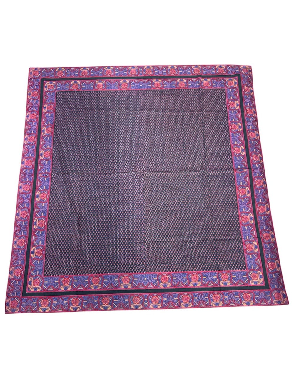 Vintage April Cornell Trading Purple Patterned Cotton Tablecloth Cottagecore